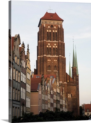 Low angle view of tower of St. Mary's Church, Gdansk, Poland