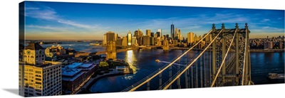 Manhattan Bridge at dawn, New York City, New York State