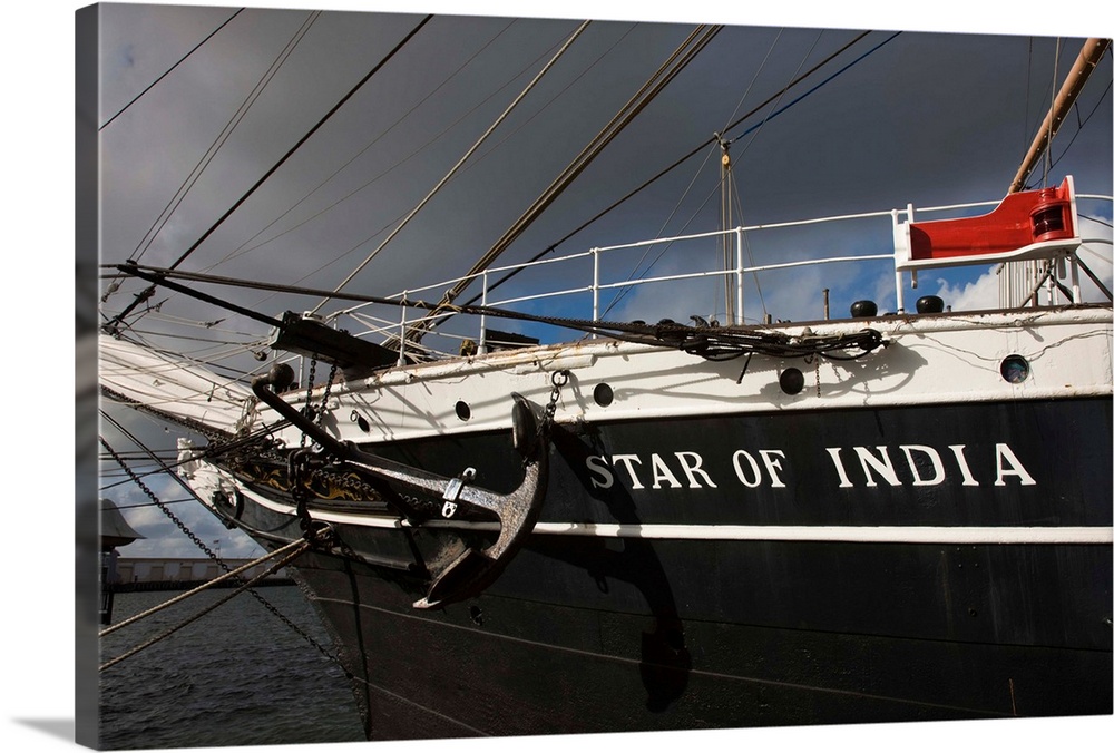 USA, California, San Diego, Maritime Museum, Star of India, built 1863, world's oldest ship maintaining a regular sailing ...