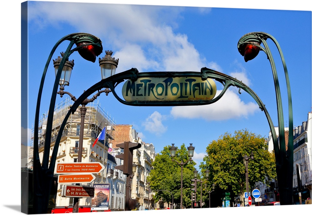 Metro sign, paris, france.
