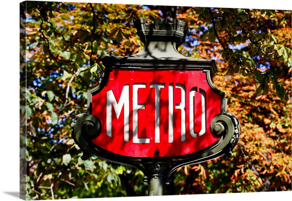 Metro sign, paris, france.