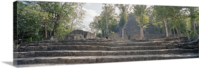 Mexico, Quintana Roo, Coba Archaeological Zone, Iglesia ruin
