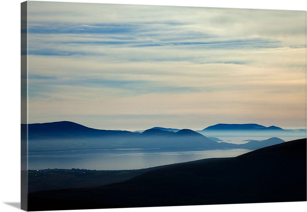 Misty Coastline Looking towards Ballinskelligs, From The Coomanaspig Pass