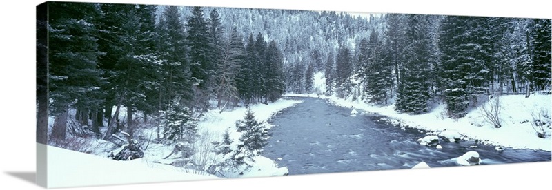 Montana, Gallatin River, winter | Great Big Canvas