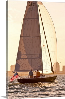 Morris Yacht sailing in Atlantic Ocean, Miami, Miami-Dade County, Florida