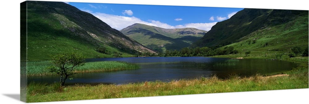 Mountain landscape with lake, Ireland