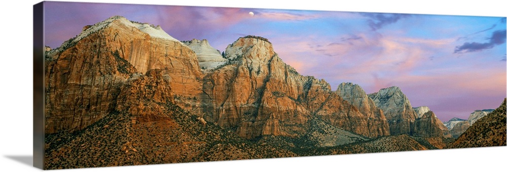Low angle view of a mountain range, The Sentinel, Zion National Park, Washington County, Utah, USA