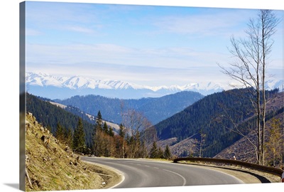 Mountain road in a valley, Tatra Mountains, Slovakia