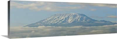 Mountain surrounded by sea of clouds, Mt Kilimanjaro, Tanzania