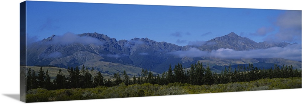 Mountains on a landscape, Takitimu Range, Southland, South Island, New Zealand
