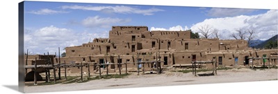 Mud houses in a village, Taos Pueblo, New Mexico,