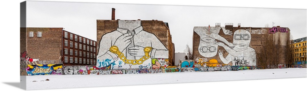 Mural painting by graffiti artist Blu on firewall in Kreuzberg, Berlin, Germany