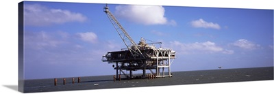 Natural gas drilling platform in Mobile Bay, Alabama