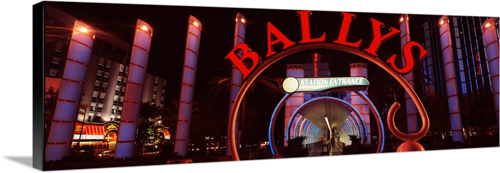 Neon sign of a hotel Ballys Las Vegas The Strip Las Vegas Nevada