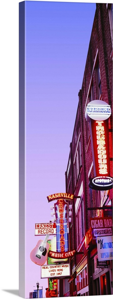 Neon signs at dusk, Nashville, Tennessee