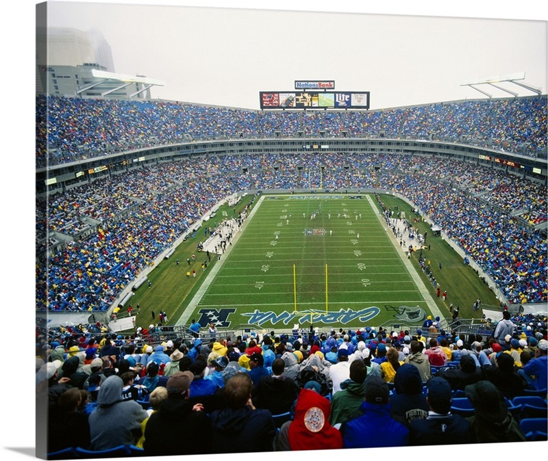 East Urban Home NFL Football, Ericsson Stadium, Charlotte, North Carolina Photographic Print on Canvas Size: 24 H x 72 W x 1.5 D