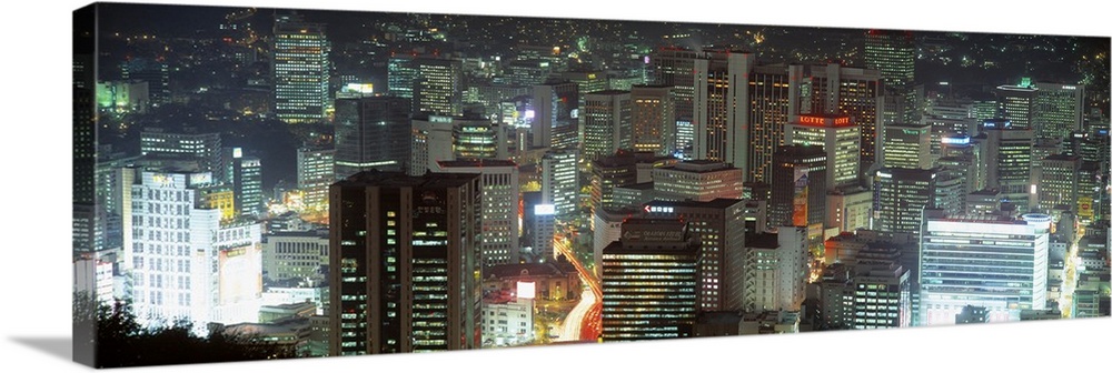 Night Cityscape Seoul South Korea