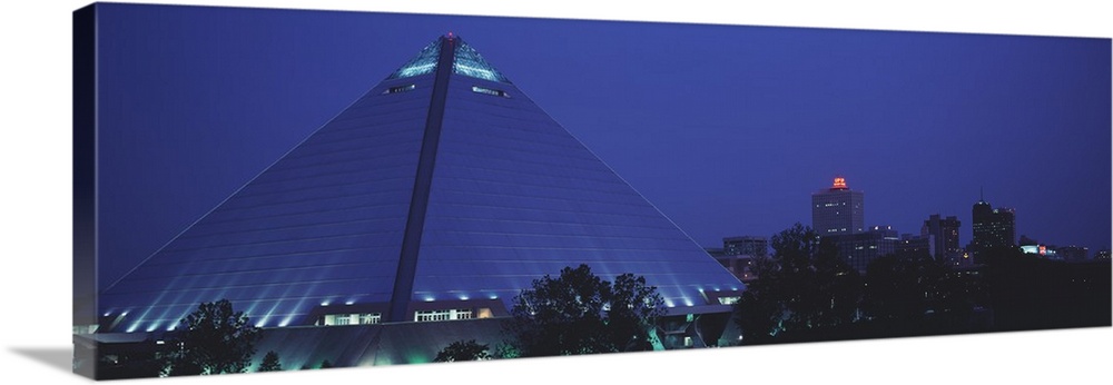 Night The Pyramid and Skyline Memphis TN
