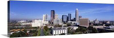 North Carolina, Charlotte, Aerial view of an urban city
