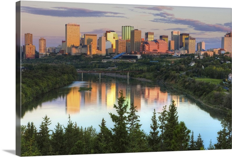 North Saskatchewan River, Edmonton, Alberta, Canada Wall Art, Canvas