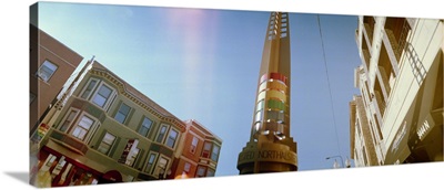 Northalsted rainbow pillar, Boystown, Chicago, Cook County, Illinois