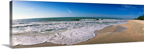 Ocean Waves on Beach Sanibel Island FL | Great Big Canvas