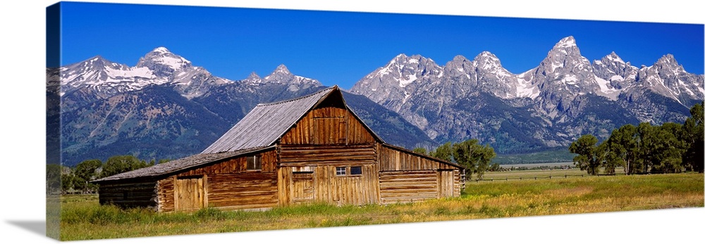 Historic Old Wood Barn in Grand Tetons Photo Wall Picture 8x10 Art Print 