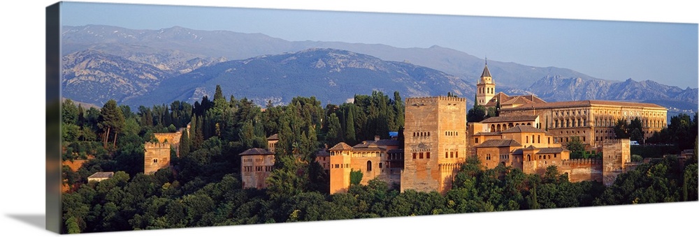 Palace viewed from Albayzin, Alhambra, Granada, Granada Province, Andalusia, Spain