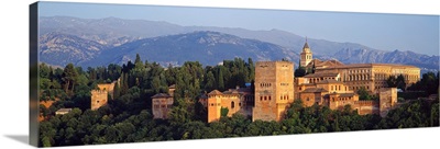 Palace viewed from Albayzin, Alhambra, Granada, Andalusia, Spain