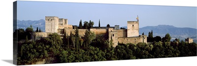 Palace viewed from Albayzin, Alhambra, Granada, Granada Province, Andalusia, Spain