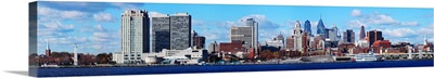 Panoramic view of a city at the waterfront, Delaware River, Philadelphia, Pennsylvania