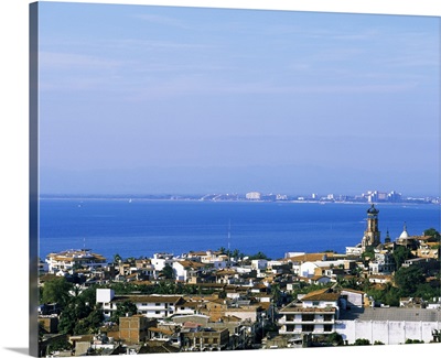 Panoramic view of a cityscape, Puerto Vallarta, Mexico