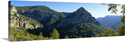 Panoramic view of a mountain, Sierra de Segura, Jaen Province, Andalusia, Spain