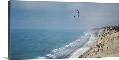 Paragliders over the coast, La Jolla, San Diego, California