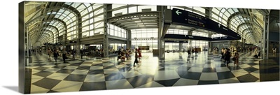 Passengers at an airport, OHare Airport, Chicago, Illinois