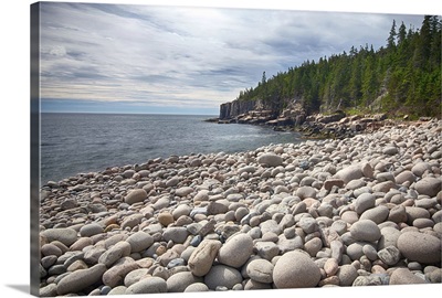 Pebbles on the beach, Cobblestone Beach, Acadia National Park, Maine