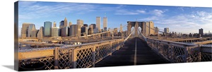 Pedestrian Walkway Brooklyn Bridge New York NY image thumbnail