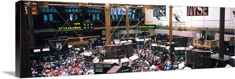 People at a stock market, New York Stock Exchange, New York City, New York State, USA