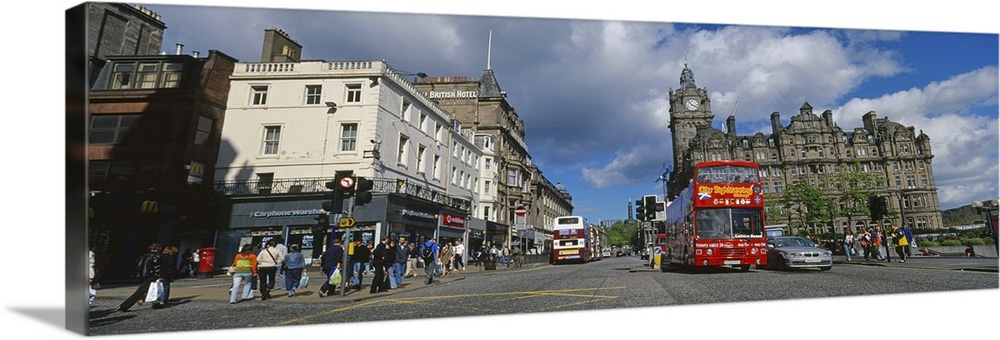 People walking on the street, Edinburgh, Scotland