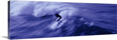 Person surfing in the sea