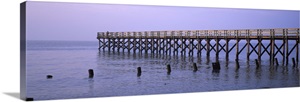 Pier in a river, Port Mahon Fishing Pier, Port Mahon, Delaware River, Delaware image thumbnail