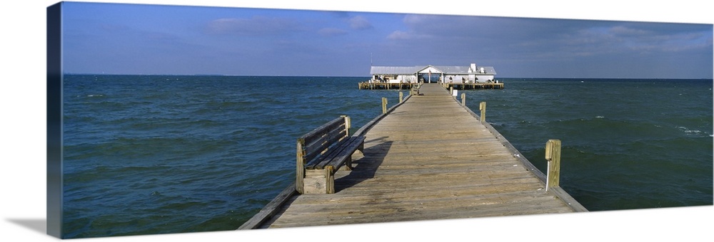 Pier in the sea, Anna Maria City Pier, Anna Maria, Anna Maria Island, Manatee County, Florida