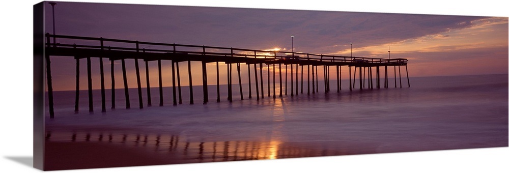 Pier over an ocean, Ocean City, Maryland Wall Art, Canvas Prints ...