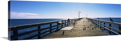 Pier over the Pacific ocean, Goleta Beach Pier, Goleta, California