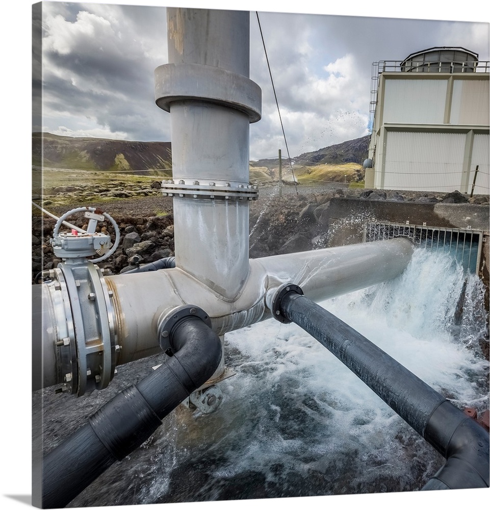 Pipes at Nesjavellir Geothermal Power Plant, Iceland
