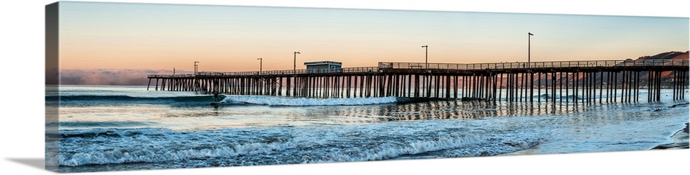 Pismo Beach pier at sunrise, San Luis Obispo County, California, USA