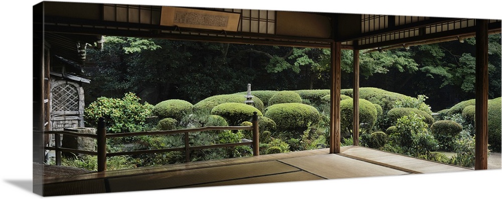 Plants and trees viewed from a temple, Shisendo Temple, Kyoto City, Kyoto Prefecture, Japan