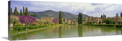 Pond at a villa, Hadrians Villa, Tivoli, Lazio, Italy