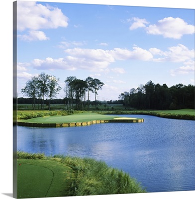 Pond in a golf course, Carolina Golf and Country Club, Charlotte, North Carolina