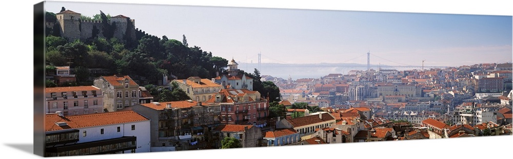 Portugal, Lisbon, High angle view of a city
